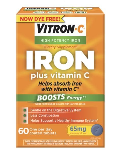 Image 1 - Imprint I I - Vitron-C elemental iron (as carbonyl iron) 65 mg / vitamin C (as ascorbic acid) 125 mg