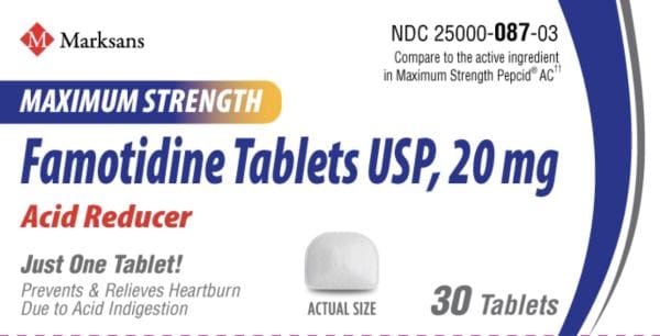 Image 1 - Imprint 87 - famotidine 20 mg