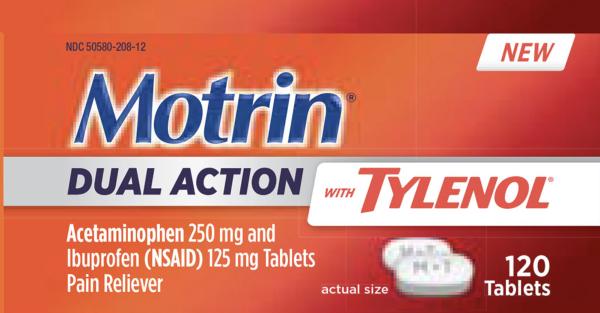 Image 1 - Imprint M T - Motrin Dual Action With Tylenol acetaminophen 250 / ibuprofen 125 mg