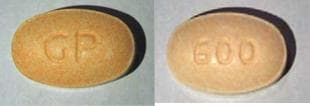 Image 1 - Imprint GP 600 - guaifenesin/pseudoephedrine 600 mg / 60 mg