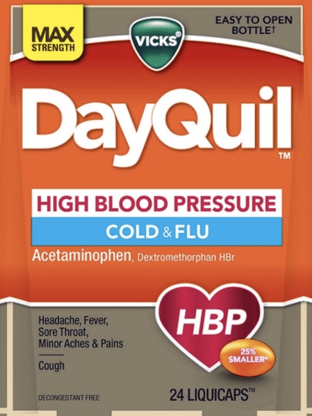 Image 1 - Imprint HBP - Vicks DayQuil HBP Cold & Flu acetaminophen 325 mg / dextromethorphan hydrobromide 10 mg