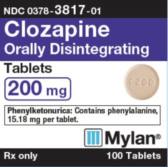 C200 - Clozapine (Orally Disintegrating)