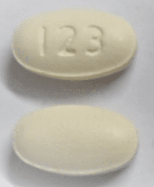 Image 1 - Imprint I23 - hydrochlorothiazide/losartan 12.5 mg / 50 mg