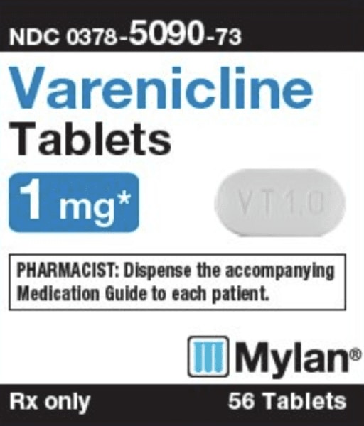 Image 1 - Imprint M VT 1.0 - varenicline 1 mg