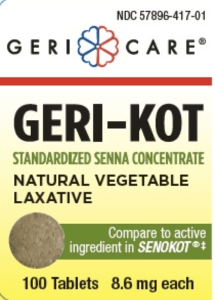 Image 1 - Imprint 1122 - Geri-Kot sennosides 8.6 mg