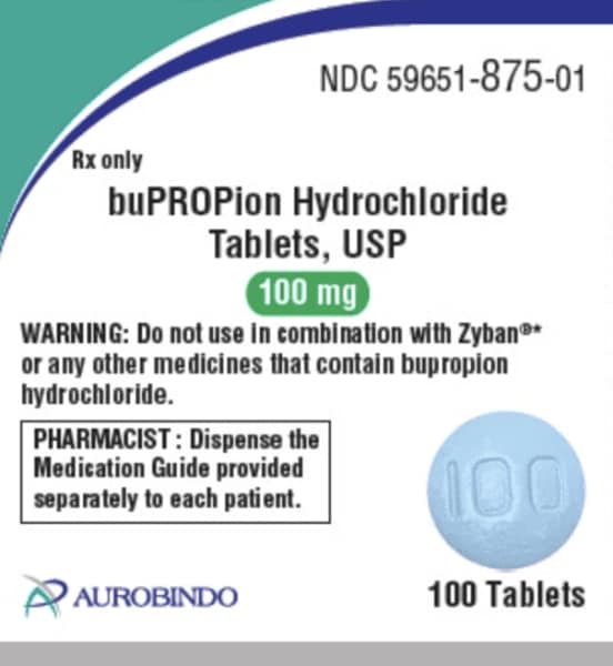 B 100 - Bupropion Hydrochloride