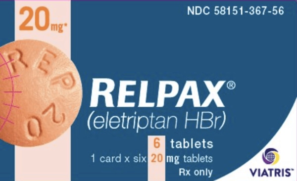 Imprint REP 20 VLE - Relpax 20 mg