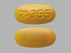 Pill Finder: Logo 355 Yellow Elliptical / Oval - Medicine.com