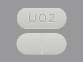 Image 1 - Imprint U02 - acetaminophen/hydrocodone 325 mg / 7.5 mg