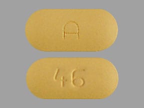 Image 1 - Imprint A 46 - glyburide/metformin 1.25 mg / 250 mg