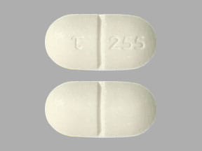 Imprint T 255 - acetaminophen/butalbital 325 mg / 50 mg