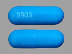 Image 1 - Imprint S903 - Ustell hyoscyamine sulfate 0.12 mg / methenamine 120 mg / methylene blue 10 mg / phenyl salicylate 36 mg / sodium phosphate monobasic 40.8 mg