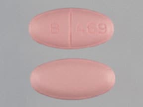 Image 1 - Imprint B 469 - Vinate Calcium Prenatal Multivitamins with Folic Acid 1 mg and Docusate