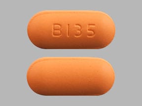 Image 1 - Imprint B135 - methocarbamol 750 mg
