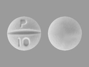 Image 1 - Imprint P 10 - pindolol 10 mg