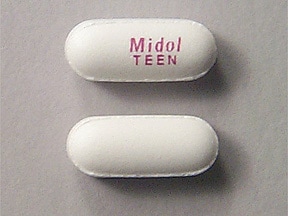 Image 1 - Imprint Midol TEEN - Midol Teen acetaminophen 500 mg / pamabrom 25 mg