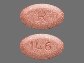 Pill Finder: R 146 Peach Elliptical / Oval - Medicine.com