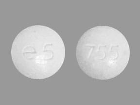 Image 1 - Imprint 755 e5 - phenobarbital 15 mg