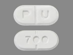 Image 1 - Imprint P U 700 - cabergoline 0.5 mg