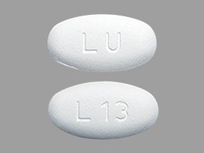 Pill Finder LU L13 White Elliptical Oval Medicine