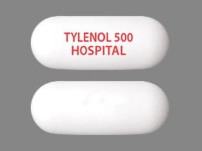 Image 1 - Imprint TYLENOL 500 HOSPITAL - Tylenol Extra Strength 500 mg