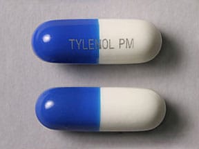 Image 1 - Imprint TYLENOL PM - Tylenol PM acetaminophen 500 mg / diphenhydramine hydrochloride 25 mg