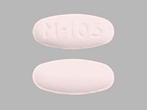 Image 1 - Imprint M-105 - Focalgin-B pyridoxine hydrochloride 42 mg/folic acid 1.22 mg/calcium 124.23 mg/ginger 100 mg