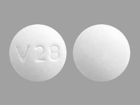 Image 1 - Imprint V 28 - metronidazole 250 mg