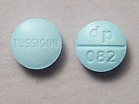 Image 1 - Imprint TUSSIGON dp 082 - Tussigon homatropine methylbromide 1.5 mg / hydrocodone bitartrate 5 mg