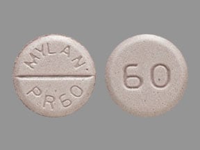 Image 1 - Imprint MYLAN PR60 60 - propranolol 60 mg