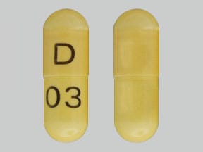 Pill Finder: D 03 Yellow Capsule-shape - Medicine.com