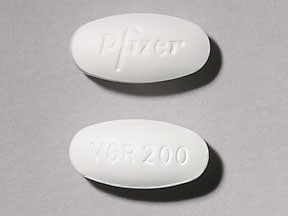 Image 1 - Imprint Pfizer VOR200 - voriconazole 200 mg