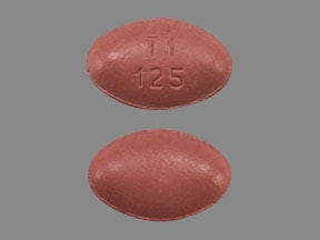 Imprint T1 125 - carbidopa/entacapone/levodopa 31.25 mg / 200 mg / 125 mg