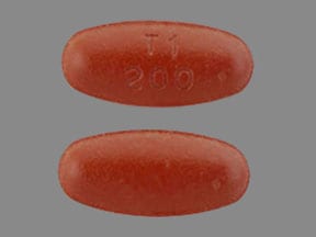 Imprint T1 200 - carbidopa/entacapone/levodopa 50 mg / 200 mg / 200 mg