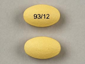 Pill Finder: 93/12 Yellow Elliptical / Oval - Medicine.com