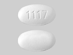 Image 1 - Imprint 1117 - hydrochlorothiazide/losartan 12.5 mg / 100 mg