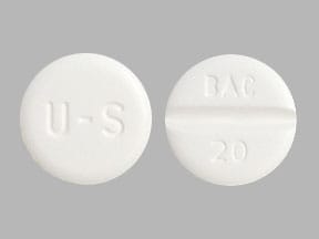 Image 1 - Imprint U-S BAC 20 - baclofen 20 mg