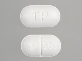 Image 1 - Imprint TP 5 300 - acetaminophen/hydrocodone 300 mg / 5 mg