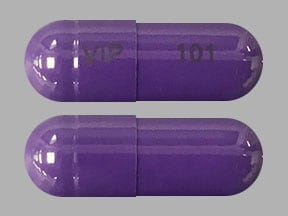 Image 1 - Imprint VIP101 - Vilamit MB hyoscyamine sulfate 0.12 mg / methenamine 118 mg / methylene blue 10 mg / phenyl salicylate 36 mg / sodium phosphate monobasic 40.8 mg