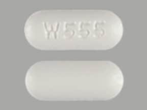 Image 1 - Imprint W555 - risperidone 1 mg