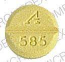 Pill Finder: A 585 Yellow Round - Medicine.com