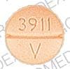 Image 1 - Imprint 3911 V - levothyroxine 25 mcg (0.025 mg)
