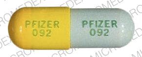 Image 1 - Imprint PFIZER 092 PFIZER 092 - Urobiotic-250 250 mg / 50 mg / 250 mg