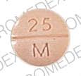 Imprint 25 M - levothyroxine 0.025 mg