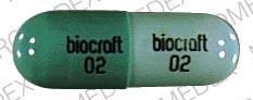 Imprint biocraft  02 biocraft  02 - dicloxacillin 250 mg