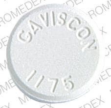 Image 1 - Imprint GAVISCON 1175 - Gaviscon Regular Strength Tablets aluminum hydroxide 80 mg / magnesium trisilicate 20 mg