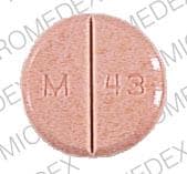 Image 1 - Imprint M  43 - chlorothiazide/reserpine 500 mg / 0.125 mg