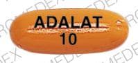 Image 1 - Imprint ADALAT 10 - Adalat 10 mg