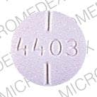 Imprint 4403 RUGBY - hydrochlorothiazide/propranolol 25 mg / 80 mg