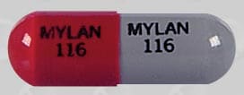 Imprint MYLAN 116 MYLAN 116 - ampicillin 500 mg